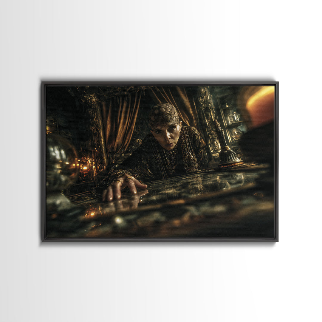 The Cave Oracle, Landscape Wall Art, Dark Halloween Decor, Canvas Print, Halloween Wall Decor, Gothic Home Decor, Collectible Wall Decor