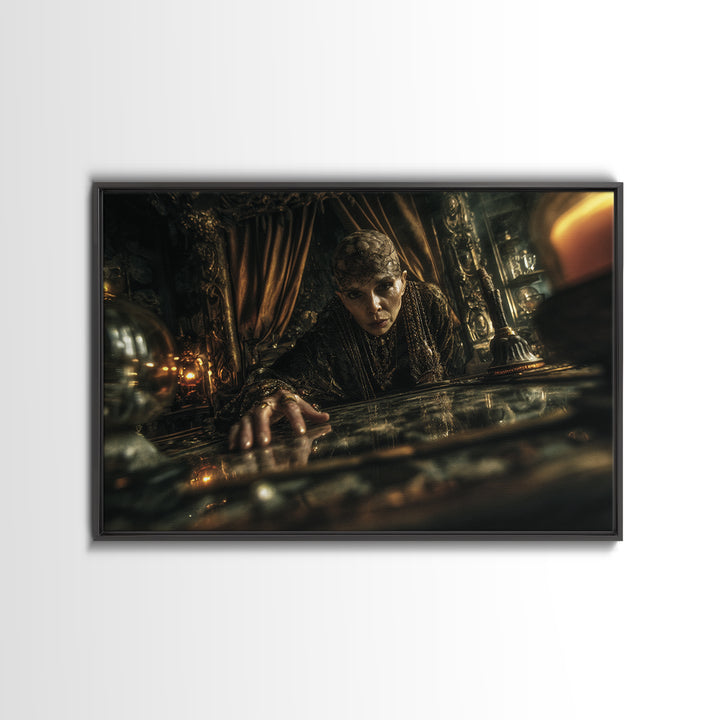 The Cave Oracle, Landscape Wall Art, Dark Halloween Decor, Canvas Print, Halloween Wall Decor, Gothic Home Decor, Collectible Wall Decor
