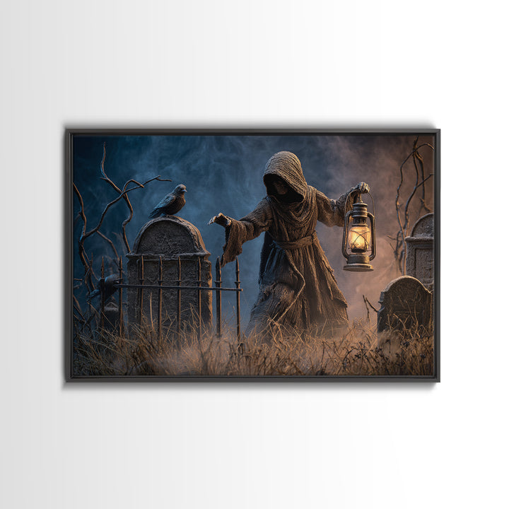 The Crossroads Spirit, Landscape Wall Art, Dark Fantasy Wall Art, Canvas Print, Halloween Wall Decor, Gothic Home Decor, Horror Wall Art