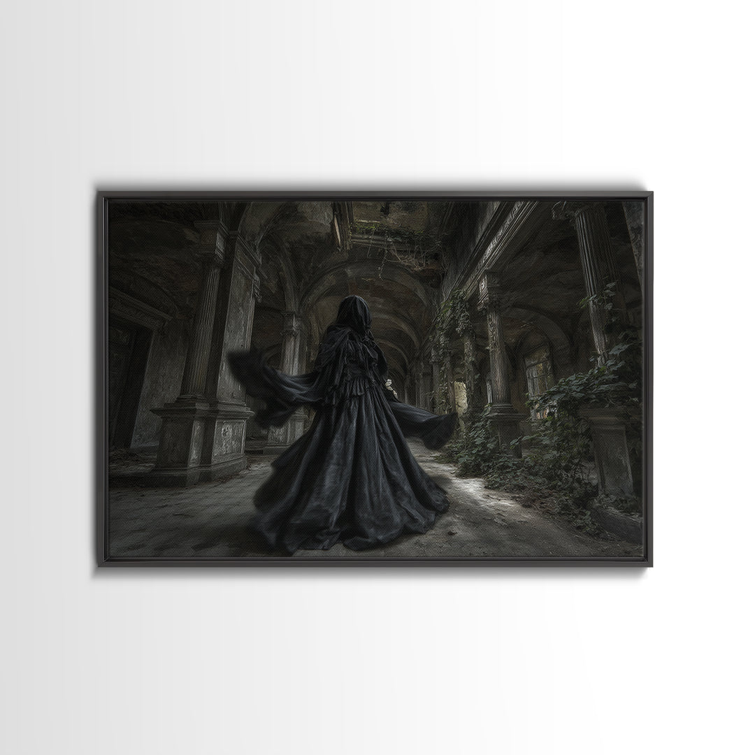 The Derelict Asylum, Landscape Wall Art, Dark Halloween Decor, Canvas Print, Halloween Wall Decor, Gothic Home Decor, Horror Wall Art