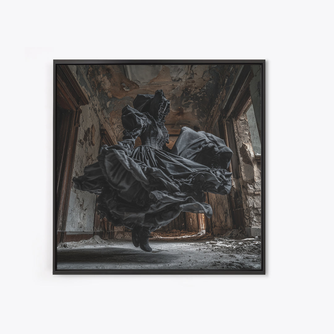 The Derelict Asylum, Square Wall Art, Dark Halloween Decor, Canvas Print, Halloween Wall Decor, Gothic Home Decor, Dark Fantasy Art