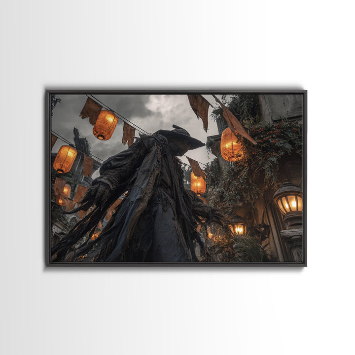 The Monster Parade, Landscape Wall Art, Spooky Home Decor, Canvas Print, Halloween Wall Decor, Gothic Home Decor, Dark Fantasy Art
