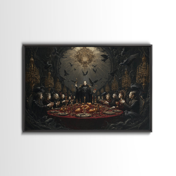 The Vampire Banquet, Landscape Wall Art, Spooky Home Decor, Canvas Print, Halloween Wall Decor, Gothic Home Decor, Spooky Wall Decor