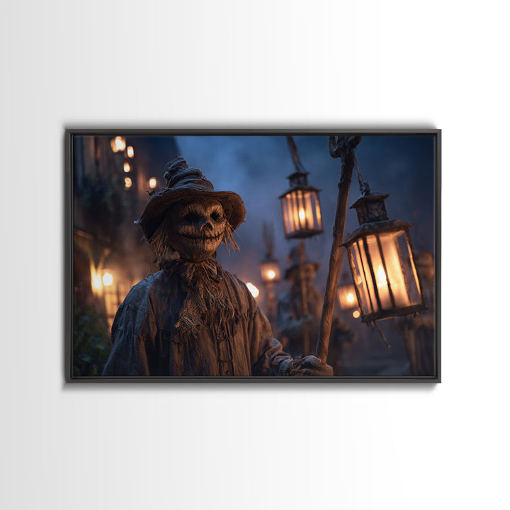 The Scarecrow Uprising, Landscape Wall Art, Spooky Home Decor, Canvas Print, Halloween Wall Decor, Gothic Home Decor, Dark Fantasy Art