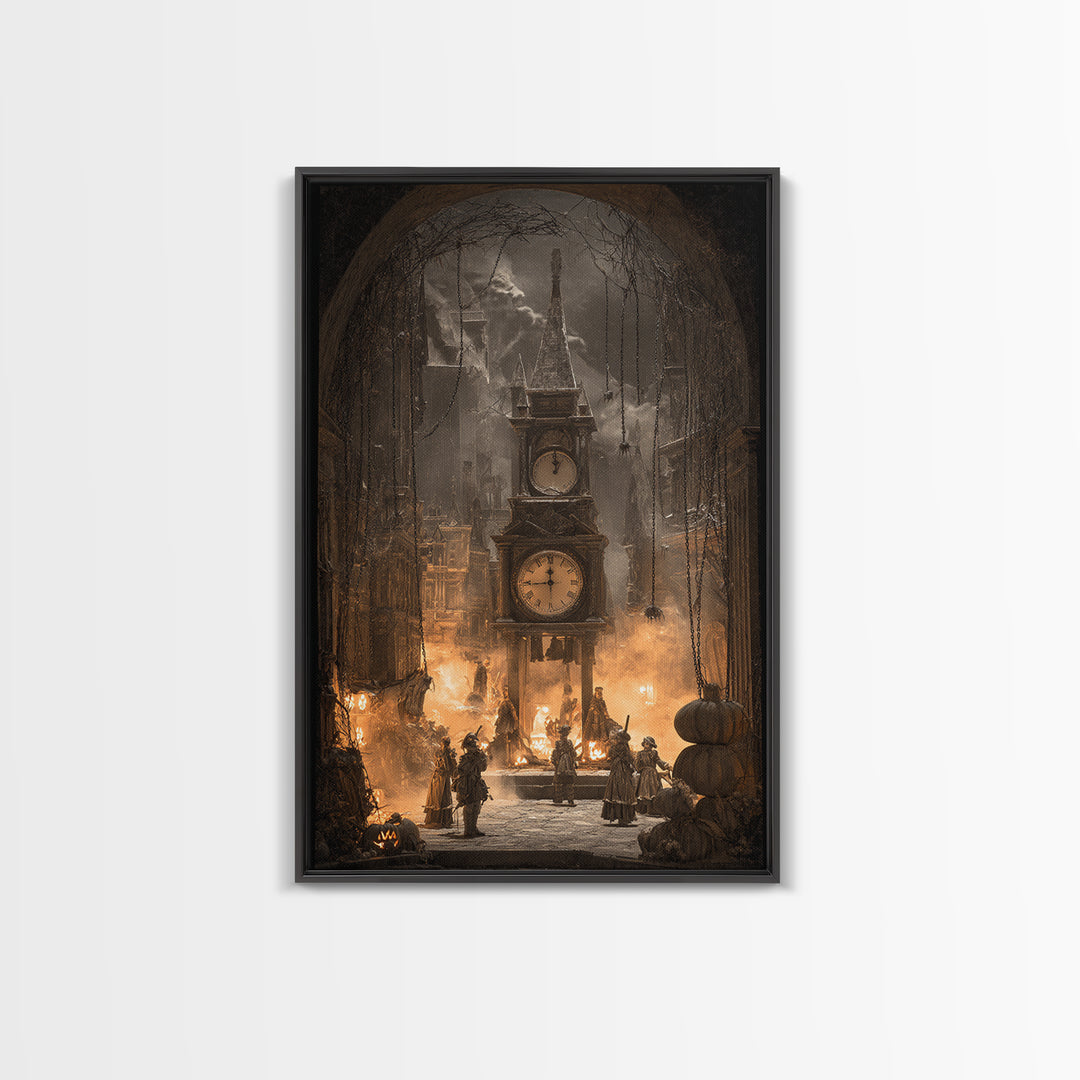 The Thirteenth Bell, Vertical Wall Art, Spooky Home Decor, Canvas Print, Halloween Wall Decor, Gothic Home Decor, Dark Fantasy Art