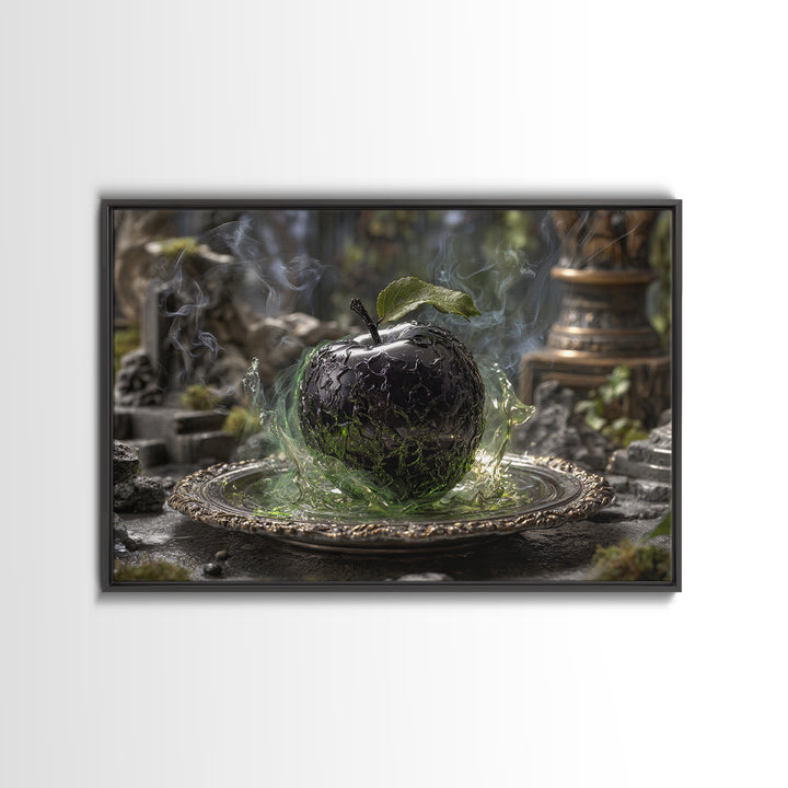 The Poisoned Apple, Landscape Wall Art, Dark Halloween Decor, Canvas Print, Halloween Wall Decor, Gothic Home Decor, Statement Wall Art