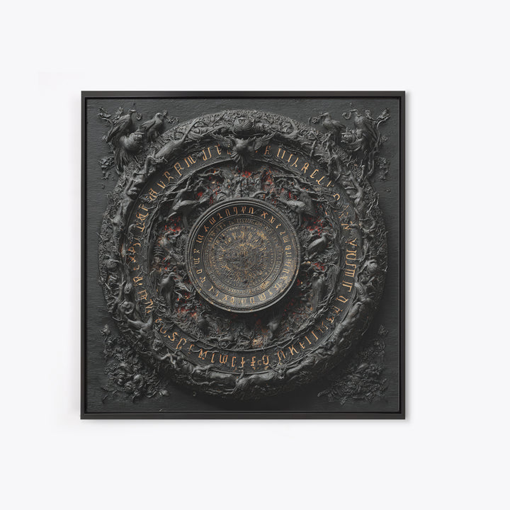 The Antique Spirit Board, Square Wall Art, Dark Fantasy Wall Art, Canvas Print, Halloween Wall Decor, Gothic Home Decor