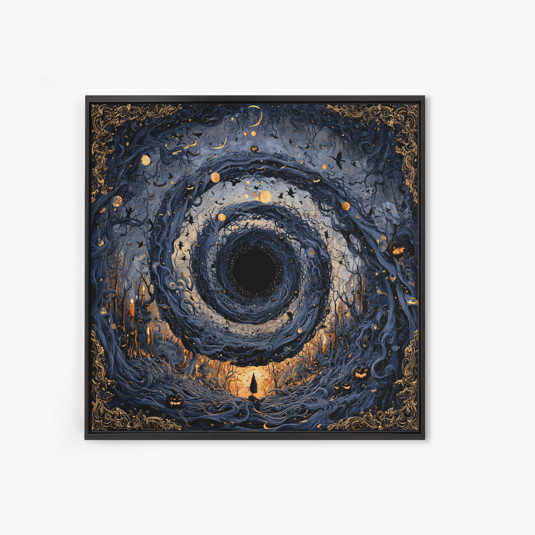 Celestial Witchcraft, Square Wall Art, Macabre Wall Art, Framed Canvas Print, Halloween Wall Decor, Gothic Home Decor, Seasonal Home Decor