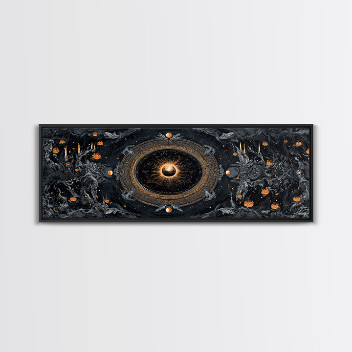Celestial Witchcraft, Extra Wide Wall Art, Dark Halloween Decor, Canvas Print, Halloween Wall Decor, Gothic Home Decor, Seasonal Home Decor