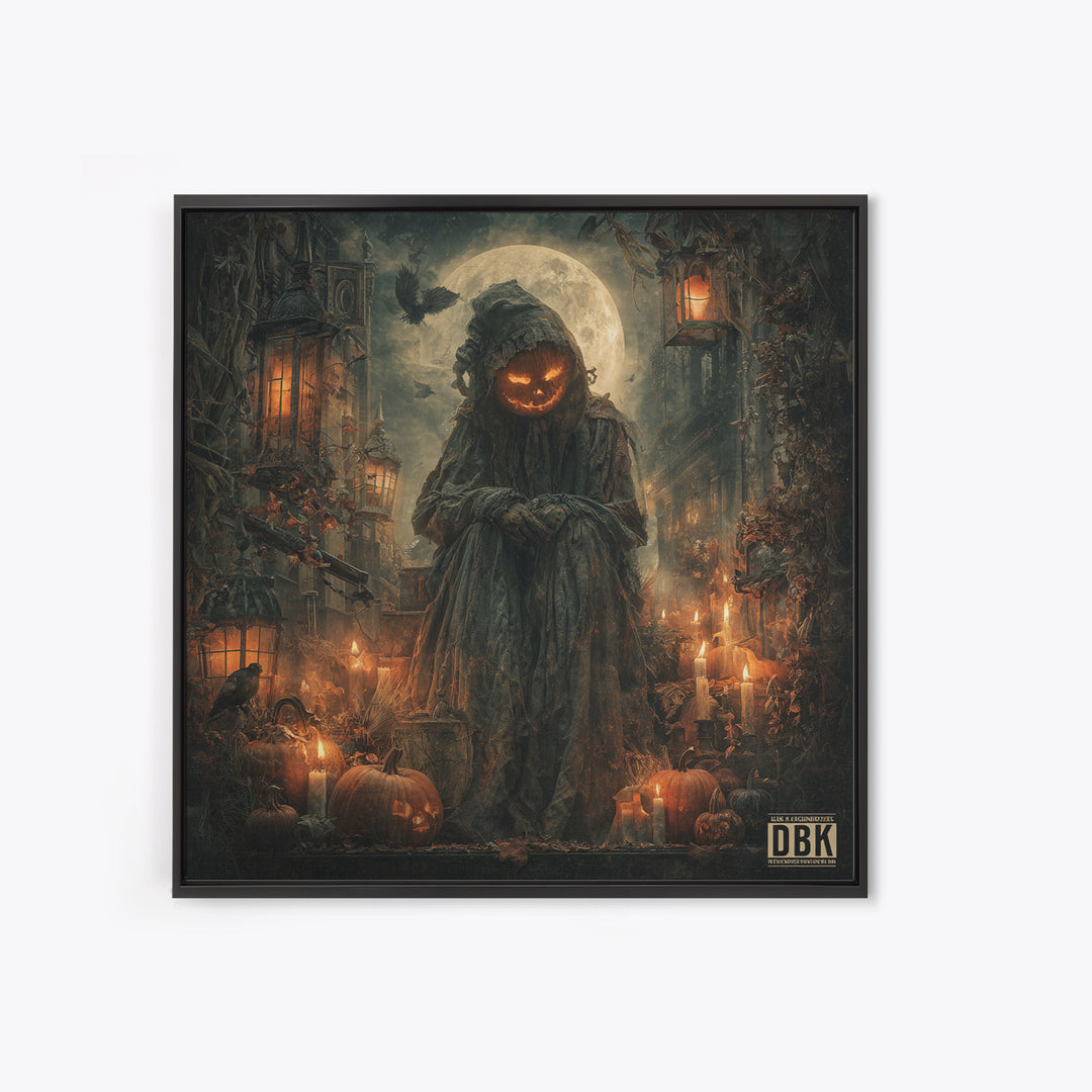 Occult Harvest Festival, Square Wall Art, Macabre Wall Art, Framed Canvas Print, Halloween Wall Decor, Gothic Home Decor, Horror Wall Art