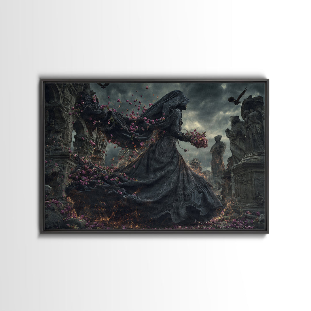 The Poison Garden, Landscape Wall Art, Dark Halloween Decor, Canvas Print, Halloween Wall Decor, Gothic Home Decor, Collectible Wall Decor