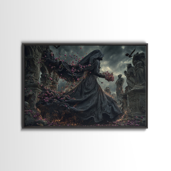 The Poison Garden, Landscape Wall Art, Dark Halloween Decor, Canvas Print, Halloween Wall Decor, Gothic Home Decor, Collectible Wall Decor