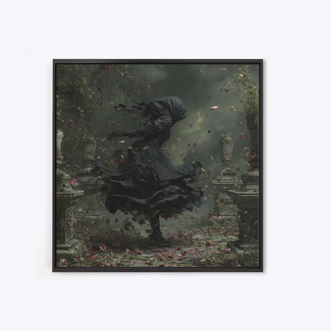 The Poison Garden, Square Wall Art, Haunted Gothic Art, Framed Canvas Print, Halloween Wall Decor, Gothic Home Decor, Dark Fantasy Art
