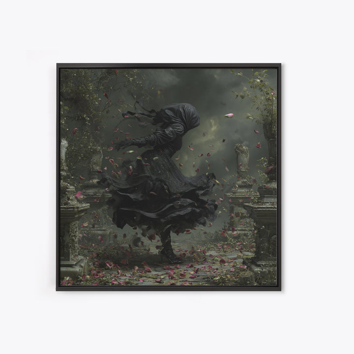 The Poison Garden, Square Wall Art, Haunted Gothic Art, Framed Canvas Print, Halloween Wall Decor, Gothic Home Decor, Dark Fantasy Art