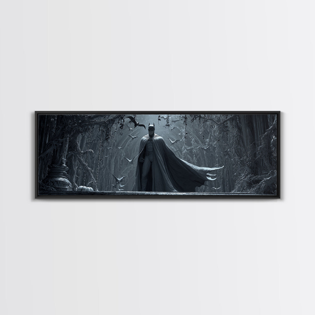 The Bat Prince, Extra Wide Wall Art, Dark Fantasy Wall Art, Canvas Print, Halloween Wall Decor, Gothic Home Decor, Seasonal Home Decor
