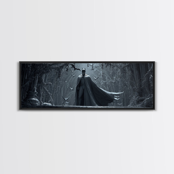 The Bat Prince, Extra Wide Wall Art, Dark Fantasy Wall Art, Canvas Print, Halloween Wall Decor, Gothic Home Decor, Seasonal Home Decor