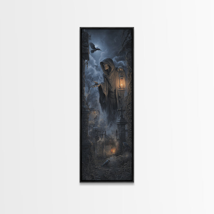 The Dream Eater, Tall Narrow Wall Art, Dark Halloween Decor, Canvas Print, Halloween Wall Decor, Gothic Home Decor, Halloween Wall Art