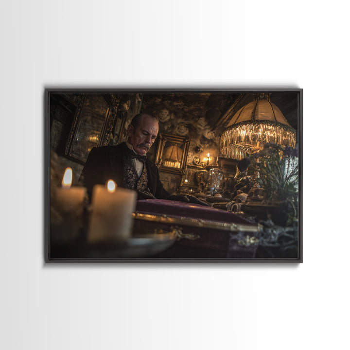 The Royal Coffin Maker, Landscape Wall Art, Dark Fantasy Wall Art, Canvas Print, Halloween Wall Decor, Gothic Home Decor