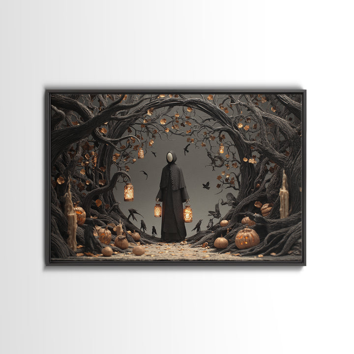 The Soul Collector, Landscape Wall Art, Dark Fantasy Wall Art, Canvas Print, Halloween Wall Decor, Gothic Home Decor, Macabre Wall Art