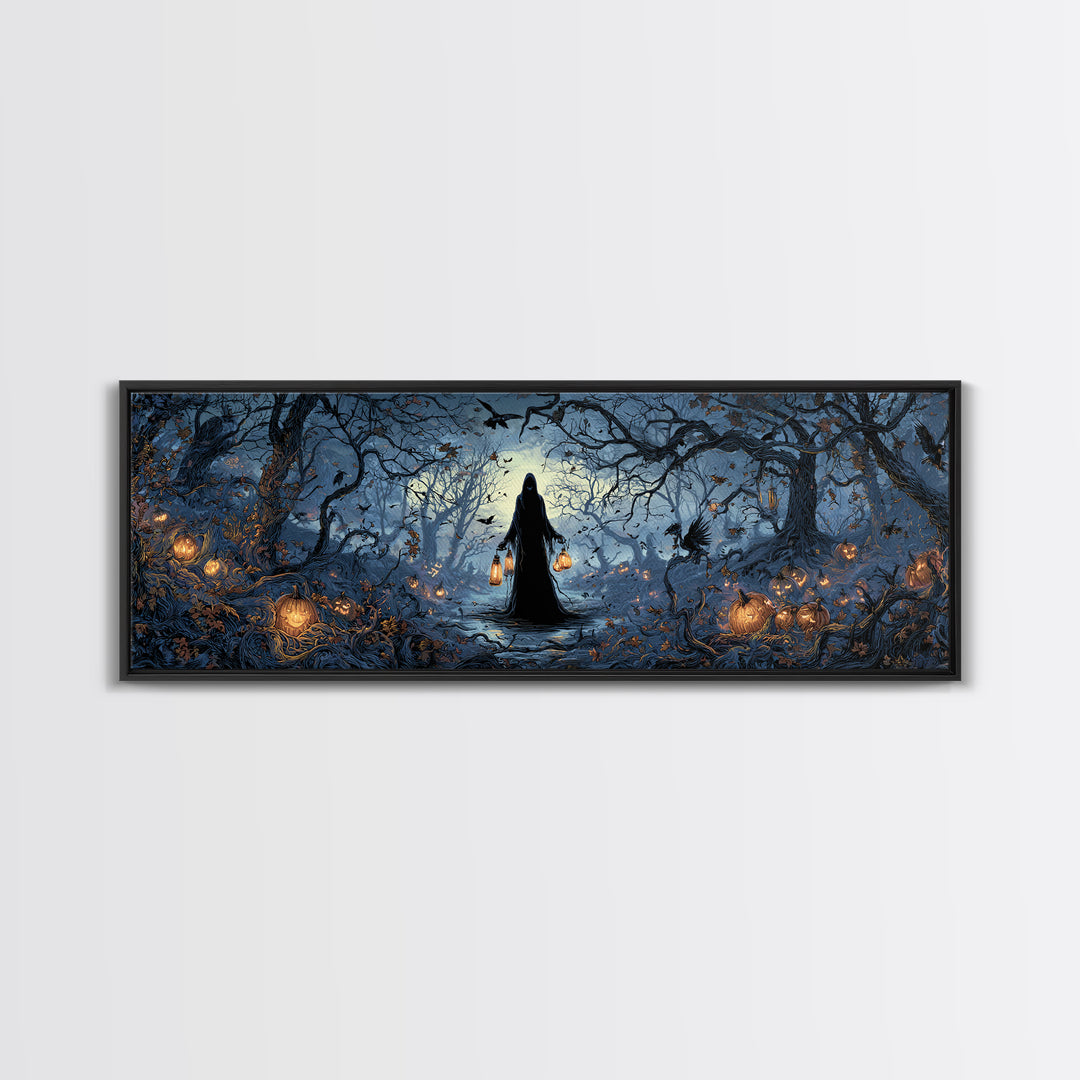 The Soul Collector, Extra Wide Wall Art, Dark Fantasy Wall Art, Canvas Print, Halloween Wall Decor, Gothic Home Decor, Halloween Decor