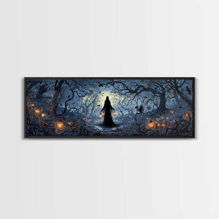 The Soul Collector, Extra Wide Wall Art, Dark Fantasy Wall Art, Canvas Print, Halloween Wall Decor, Gothic Home Decor, Halloween Decor