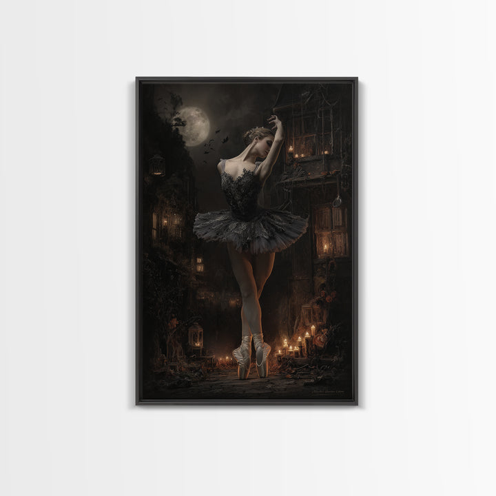 The Phantom Ballerina, Vertical Wall Art, Dark Halloween Decor, Canvas Print, Halloween Wall Decor, Gothic Home Decor, Statement Wall Art