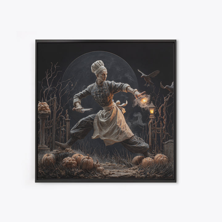 The Ghost Bakery, Square Wall Art, Dark Halloween Decor, Canvas Print, Halloween Wall Decor, Gothic Home Decor, Spooky Wall Decor