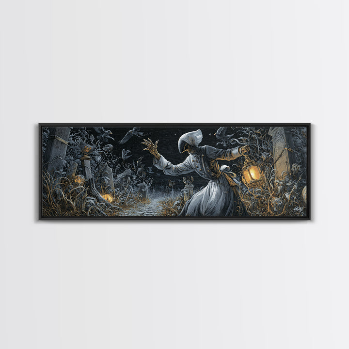 The Ghost Bakery, Extra Wide Wall Art, Spooky Home Decor, Canvas Print, Halloween Wall Decor, Gothic Home Decor, Seasonal Home Decor