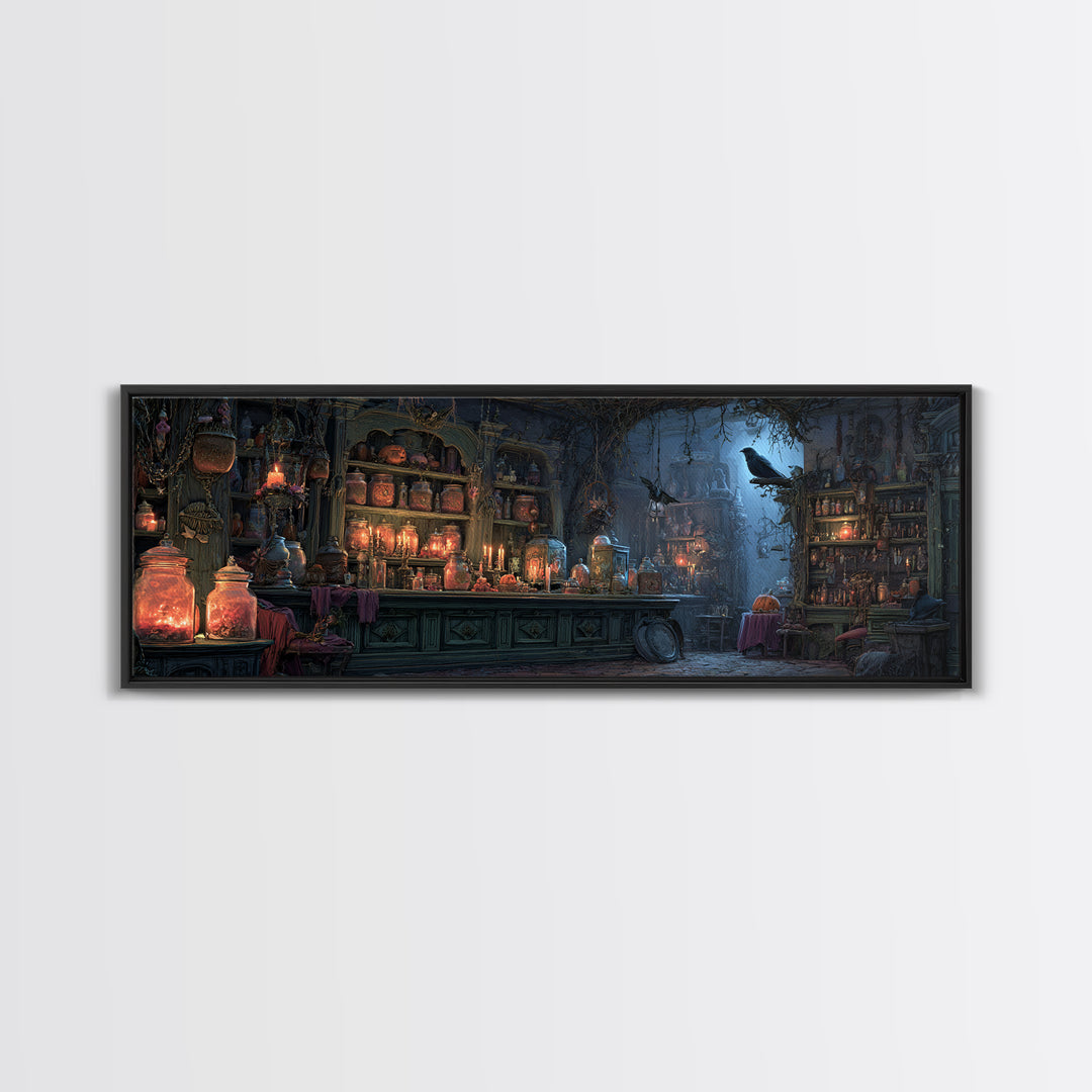 The Goblin Candy Shop, Extra Wide Wall Art, Spooky Home Decor, Canvas Print, Halloween Wall Decor, Gothic Home Decor, Spooky Wall Decor
