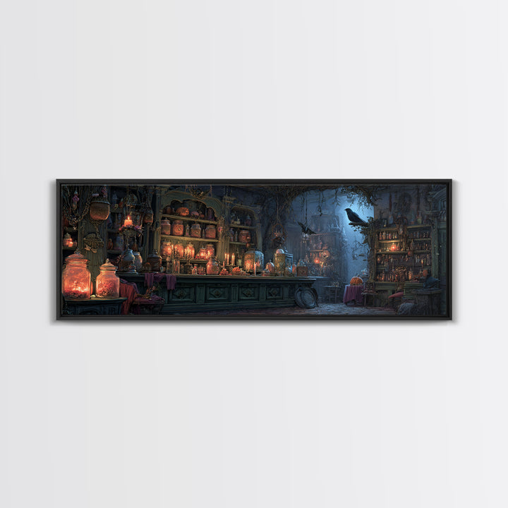 The Goblin Candy Shop, Extra Wide Wall Art, Spooky Home Decor, Canvas Print, Halloween Wall Decor, Gothic Home Decor, Spooky Wall Decor