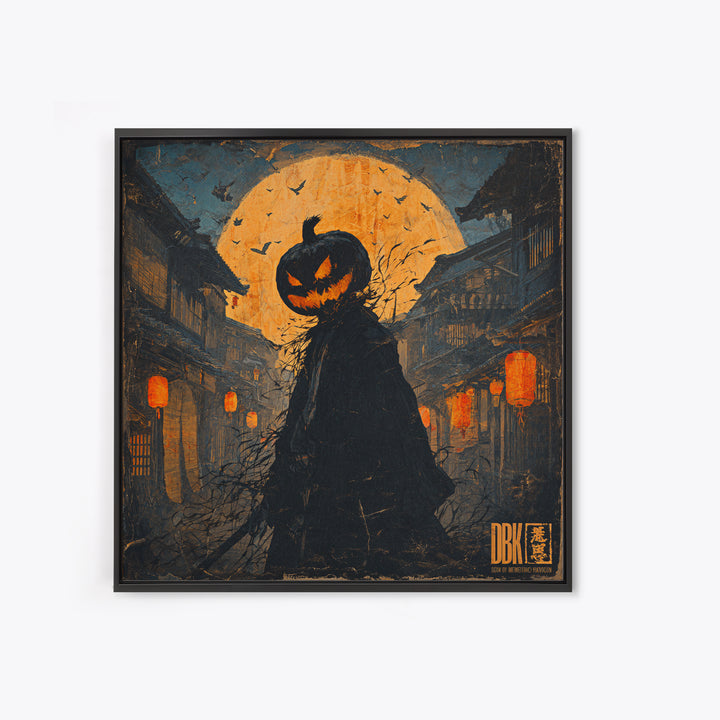 The Town Where Shadows Live, Square Wall Art, Macabre Wall Art, Framed Canvas Print, Halloween Wall Decor, Gothic Home Decor