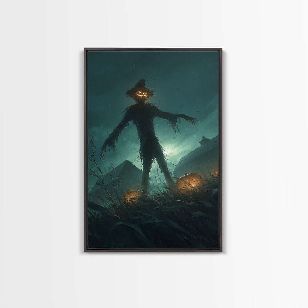 The Harvest Of The Eldritch Field, Vertical Wall Art, Eldritch Gothic Decor, Framed Canvas Print, Halloween Wall Decor, Gothic Home Decor