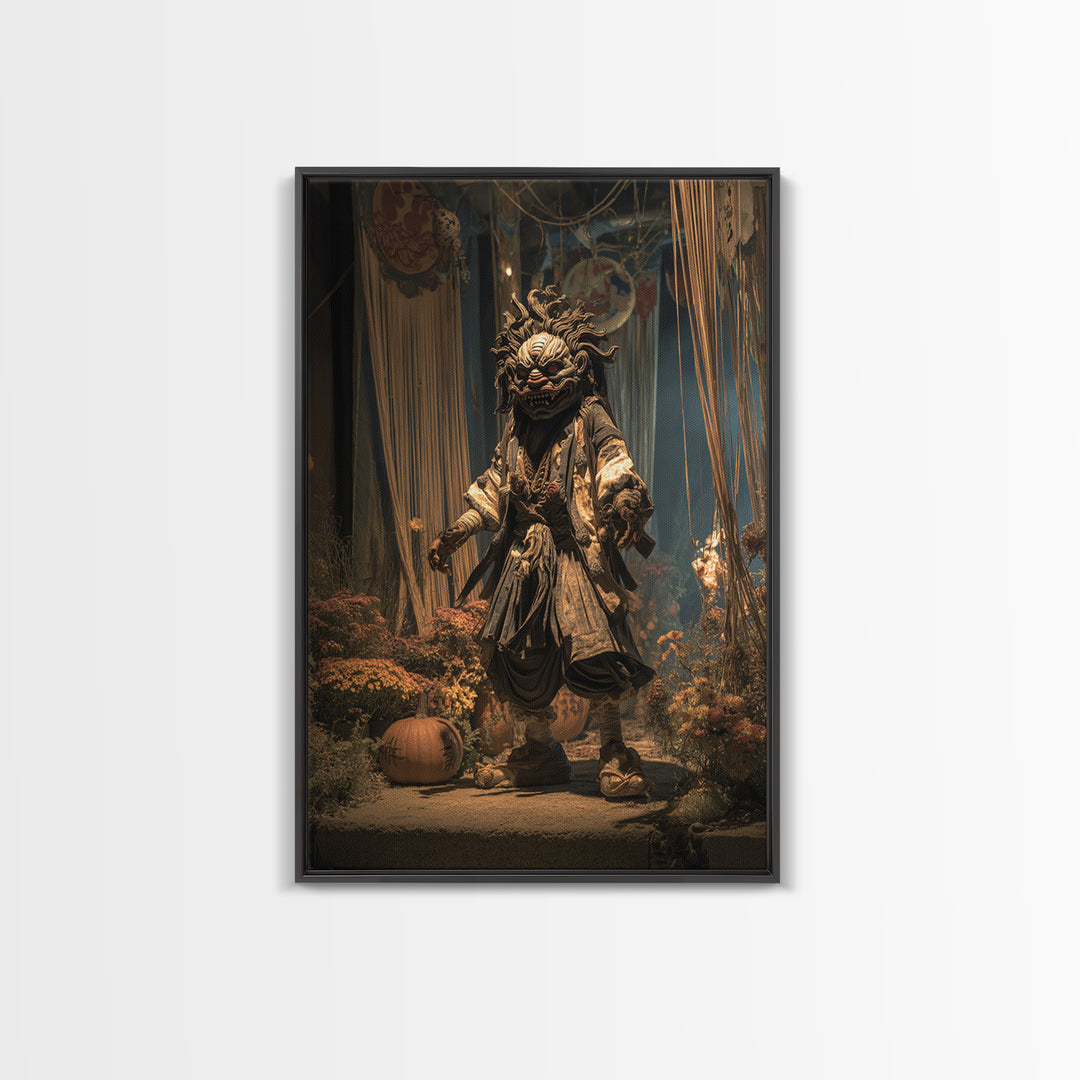 The Festival Of The Little Old Ones, Vertical Wall Art, Macabre Wall Art, Canvas Print, Halloween Wall Decor, Gothic Home Decor