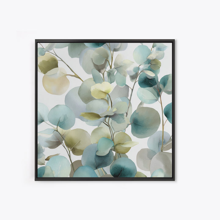 Soft Botanical Eucalyptus Print for Clean Atmosphere Canvas Print, Dental Office Art, Dental Wall Art, Office Decor, Calm, DOA-1x1-27