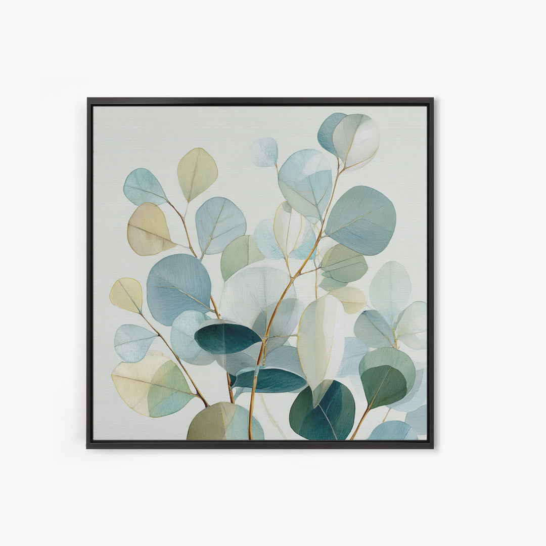 Soft Botanical Eucalyptus Print for Clean Atmosphere Canvas Print, Dental Office Art, Office Wall Art, Office Decor, Calm, DOA-1x1-3