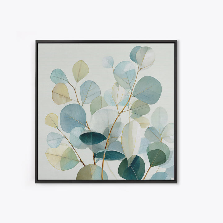 Soft Botanical Eucalyptus Print for Clean Atmosphere Canvas Print, Dental Office Art, Office Wall Art, Office Decor, Calm, DOA-1x1-3