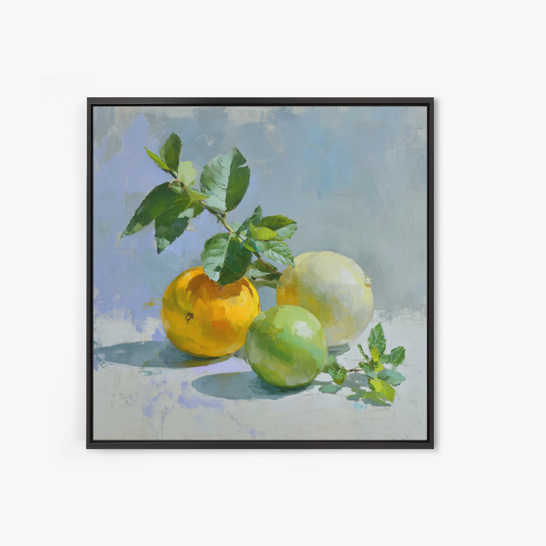 Fresh Citrus and Mint Still Life Canvas Print, Dental Office Art, Dental Office Decor, Office Decor, Calm, Science Art, DOA-1x1-31