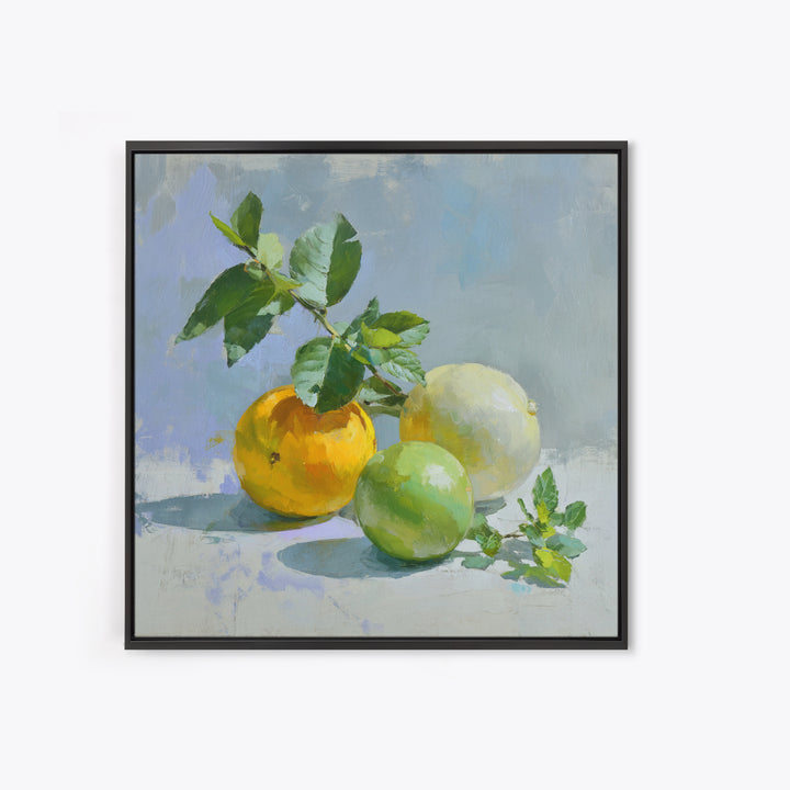 Fresh Citrus and Mint Still Life Canvas Print, Dental Office Art, Dental Office Decor, Office Decor, Calm, Science Art, DOA-1x1-31
