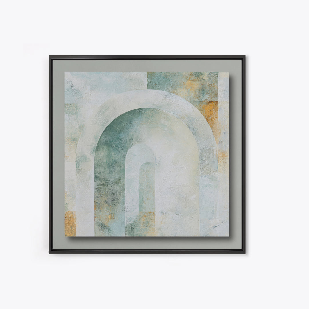 Light Scandinavian Abstract Arches Framed Canvas Print, Dental Office Art, Dental Assistant, Office Decor, Fine Art, Calm, DOA-1x1-41