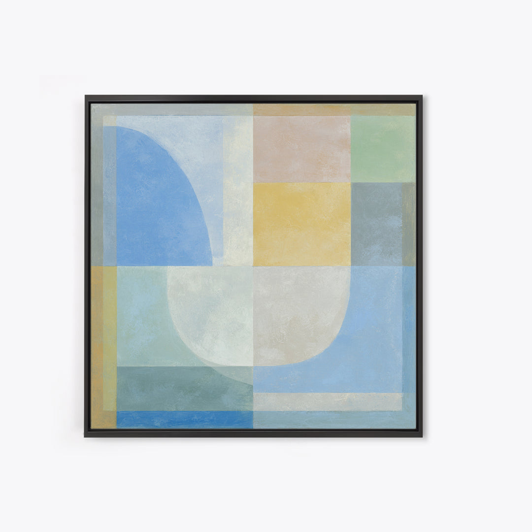 Simple Rainbow Pastel Shapes for Children Canvas Print, Dental Office Art, Dental Decor, Office Decor, Abstract Art, Calm, DOA-1x1-45