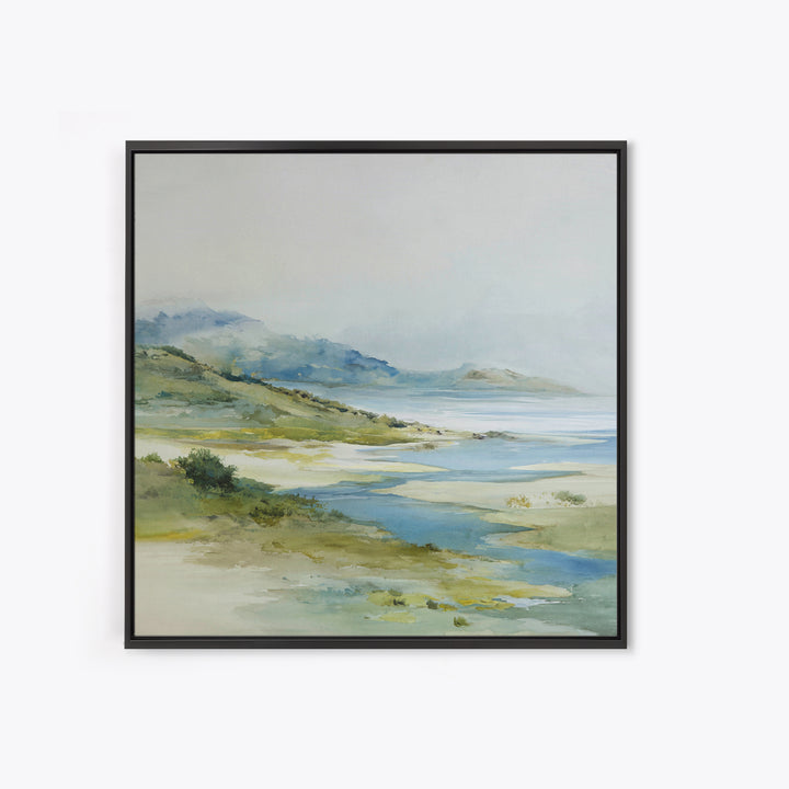 Quiet Coastal Dunes Framed Canvas Print, Dental Office Art, Dental Hygiene, Office Decor, Fine Art, Calm, Medical Office Art, DOA-1x1-46