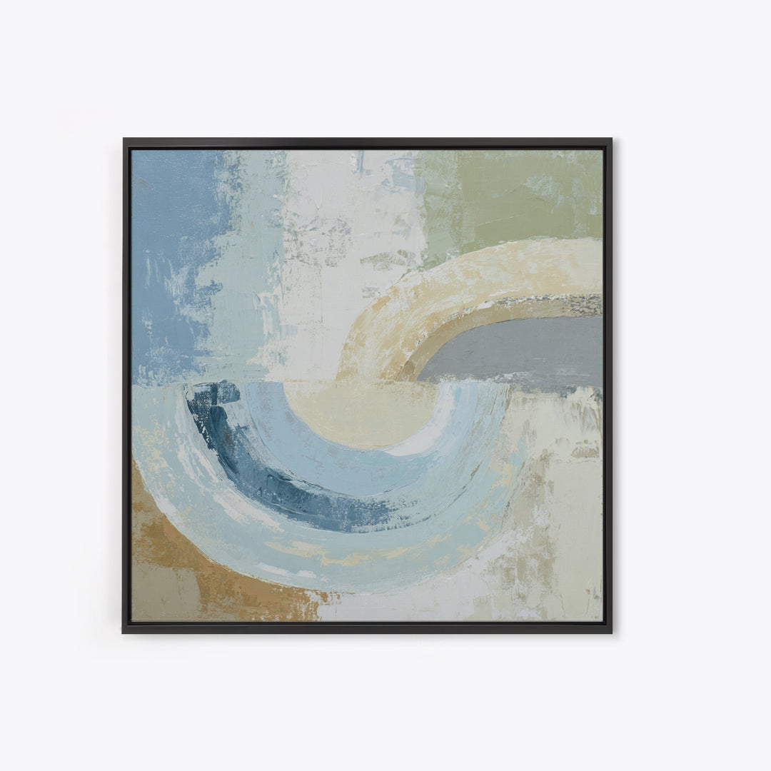 Minimal Smile Curve Abstract Framed Canvas Print, Dental Office Art, Tooth Art, Office Decor, Abstract Art, Calm, Modern Decor, DOA-1x1-53