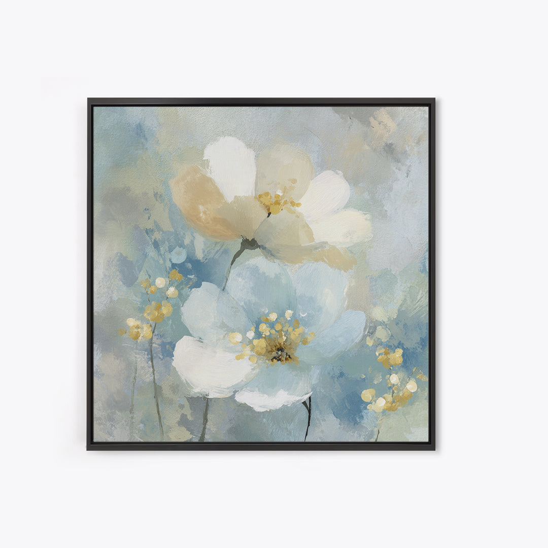 Sterile Modern Floral Painting Canvas Print, Dental Office Art, Science Art, Office Decor, Fine Art, Calm, Boho Decor, DOA-1x1-59