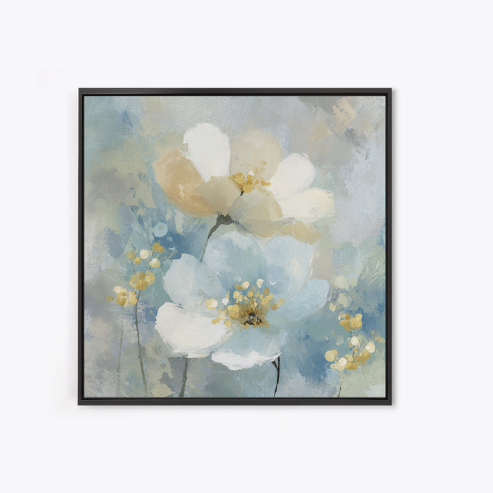 Sterile Modern Floral Painting Canvas Print, Dental Office Art, Science Art, Office Decor, Fine Art, Calm, Boho Decor, DOA-1x1-59