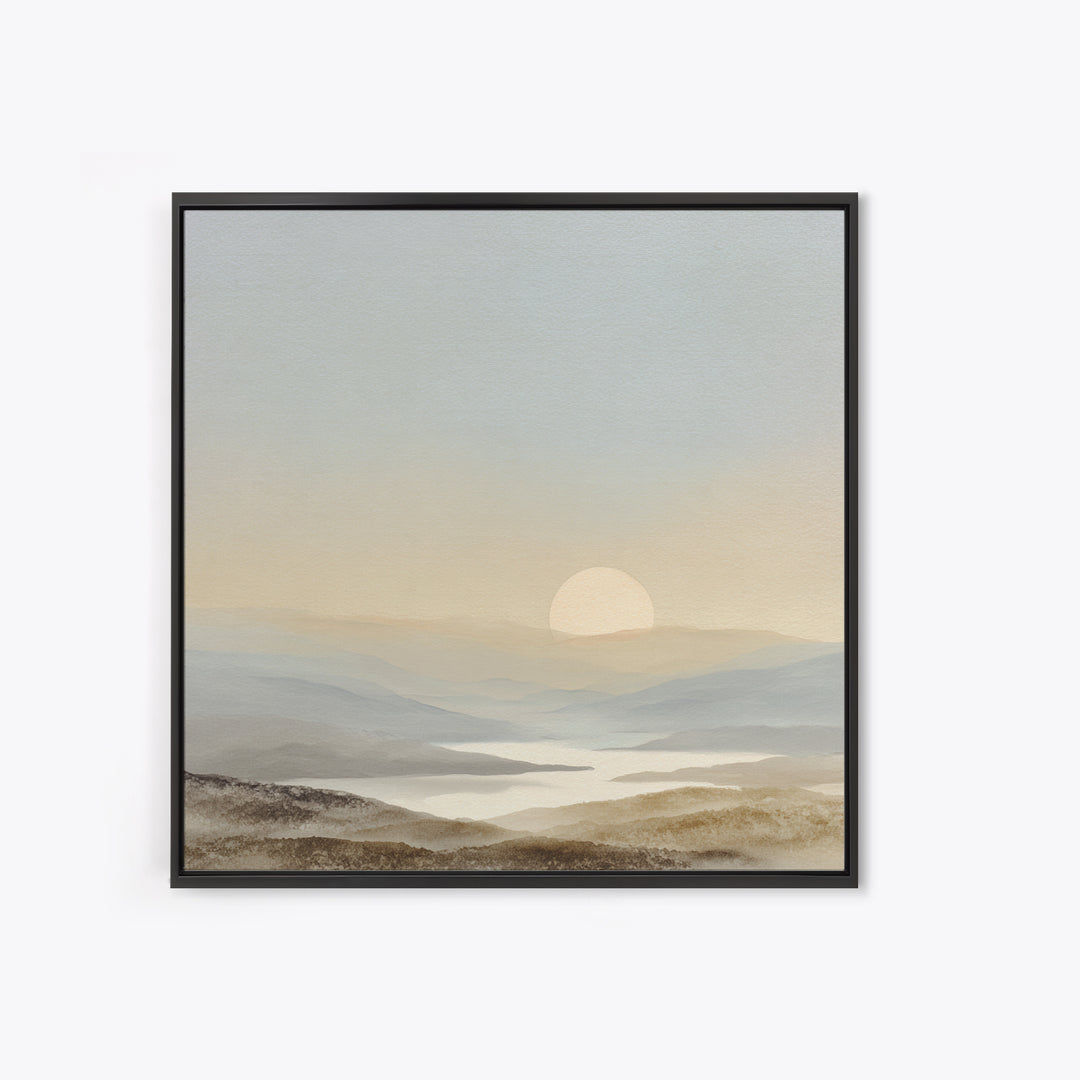 Soft Gradient Sunrise Framed Canvas Print, Dental Office Art, Tooth Art, Office Decor, Calm, Modern Decor, Fine Art Print, DOA-1x1-68