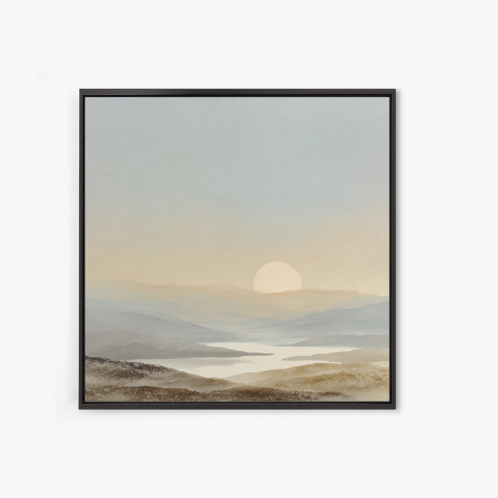 Soft Gradient Sunrise Framed Canvas Print, Dental Office Art, Tooth Art, Office Decor, Calm, Modern Decor, Fine Art Print, DOA-1x1-68
