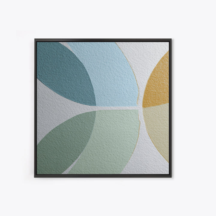 Simple Rainbow Pastel Shapes for Children Canvas Print, Dental Office Art, Dental Decor, Office Decor, Abstract Art, Calm, DOA-1x1-69