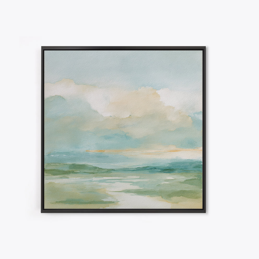 Peaceful Clouds over Open Meadow Canvas Print, Dental Office Art, Dental Office, Office Decor, Oil Painting, Calm, Room Decor, DOA-1x1-81