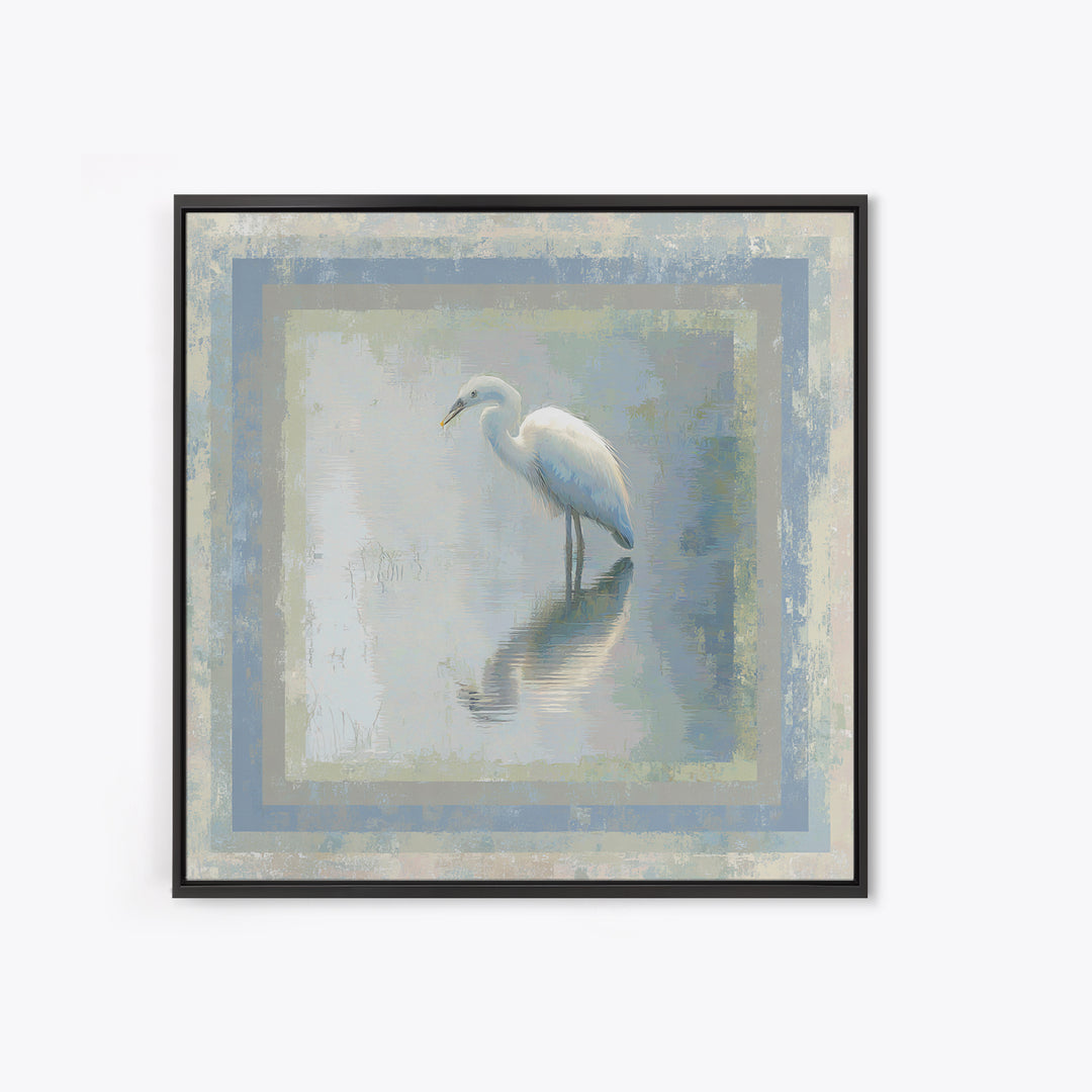 Blue Heron by Calm Marsh Water Canvas Print, Dental Office Art, Office Decor, Fine Art, Calm, Art Print, Room Decor, DOA-1x1-95
