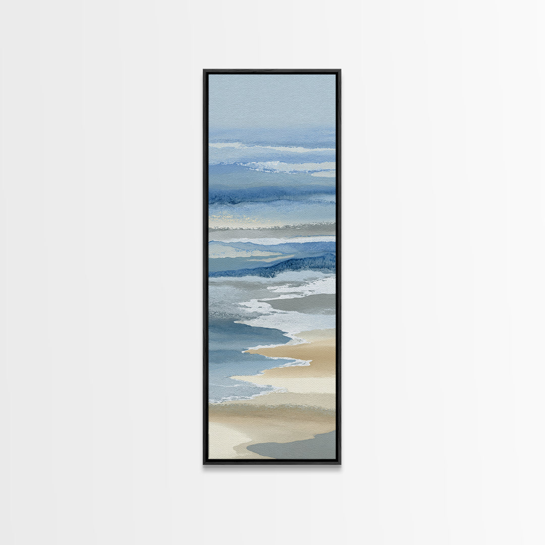 Calming Abstract Ocean Waves Canvas Print, Dental Office Art, Printable Digital, Office Decor, Oil Painting, Calm, DOA-1x3-13